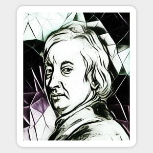 John Dryden Black and White Portrait | John Dryden Artwork 3 Sticker